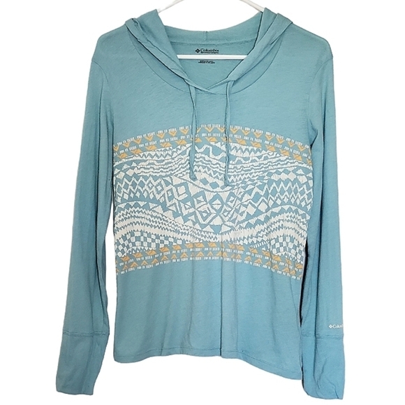 Columbia Tops - 1357 * Columbia Lightweight Pullover Hoodie Light Green Size M